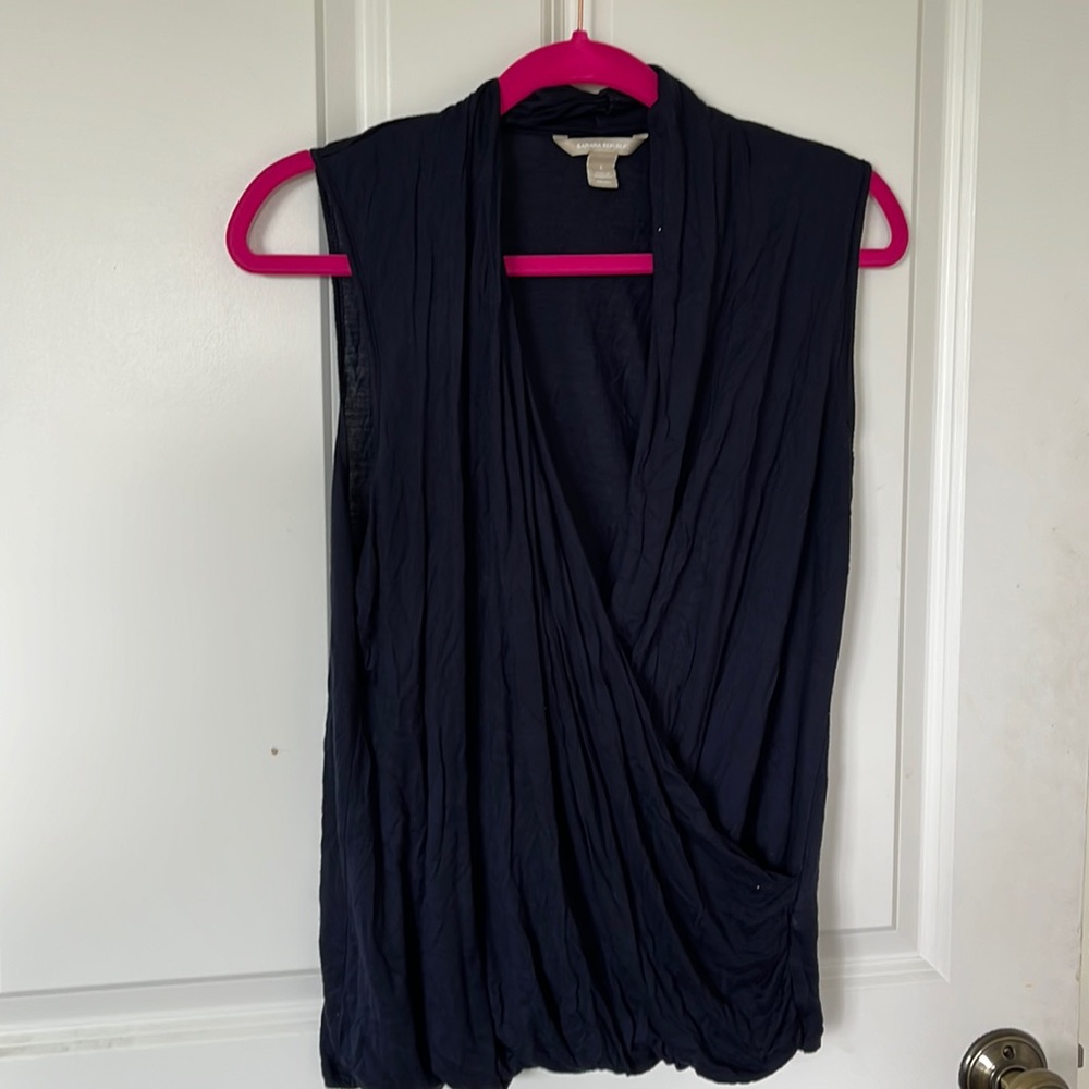 Banana Republic navy large wrap tank